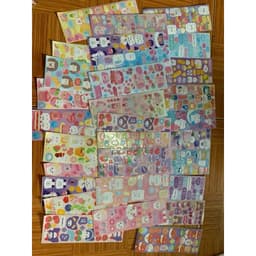 Set 200 - Set 100 tấm sticker lấp lánh dài 13x4,5cm & 14,5x 5cm dùng để trang trí top nhiều mẫu xᶖnh 8
