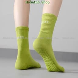 Set 7 Đôi Tất Tập Yoga Pilates Doit Màu Trơn Sọc Silicon Chống Trơn Trượt Vớ Thể Thao 9