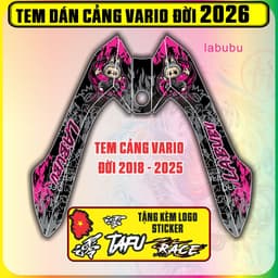 Tem Dán Cảng Xe Vario Đời 2026 Mẫu LABUBU Decal 3 Lớp Chống Nước 4