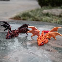 In 3D Sừng Lớn Rồng Bay 25cm Đồ Trang Trí Khớp Di Động Mô Phỏng Đồ Trang Trí Nhiều Màu Lựa Chọn Sáng Tạo Quà Tặng 9