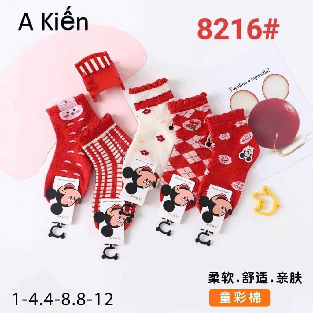Set 10 đôi Tất chân bé gái hoạ tiết HOẠT HÌNH -Tất Trẻ Em họa tiết dễ thương xᶖnh xắn cho bé gái đủ size 1-12 Tuổi