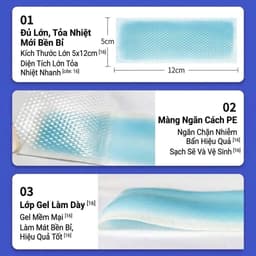 Set 10 miếng dán hạ nhiệt mát lạnh,  dịu mát, tiện lợi mỗi ngày (1 bịch /2 miếng) 5
