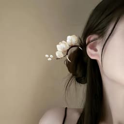 Trâm Hoa Ngọc Lan phụ kiện cài tóc chữ u chụp ảnh sang chảnh cho nữ 8
