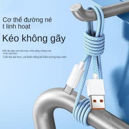 Cáp sạc PD bện 20W Type C Cáp sạc nhanh 60W Cáp dữ liệu cho Samsung iPhone 16 15 14 13 12 Pro Max OPPO 6