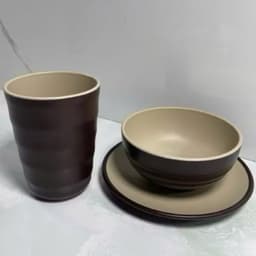 Đĩa nhựa tròn thái 2 màu Việt Nhật đĩa đựng đồ ăn hoa quả phong cách sang trọng nhà hàng, khách sạn 8