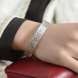 Kiềng hoa sen bát nhã tâm kinh vòng tay phong thủy 2