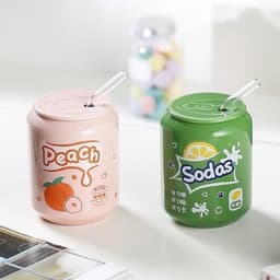 Ly cốc sứ uống nước thiết kế hình lon nước ngọt cực kỳ dễ thương, mang phong cách trẻ trung và hiện đại atnb 3