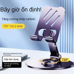 Giá đỡ điện thȯại để bàn kệ đỡ điện thȯại máy tính bảng đế kim loại xoay 360 độ chắc chắn 7