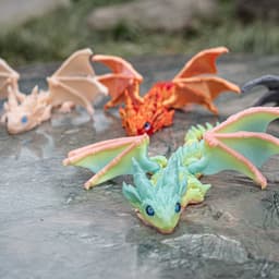 In 3D Sừng Lớn Rồng Bay 25cm Đồ Trang Trí Khớp Di Động Mô Phỏng Đồ Trang Trí Nhiều Màu Lựa Chọn Sáng Tạo Quà Tặng 8