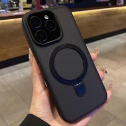 Trọng Mờ Từ Đứng Ốp Lưng Có Bảo Vệ Ống Kính Máy Ảnh Cho iPhone 16 15 14 Plus 13 12 11 Pro Max ốp iphone 7