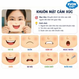 Thẻ Flash EVON BABY dạy bé tập nói - Giúp Bé Tập Tương Tác Mắt - Giao Tiếp Bằng Mắt 2