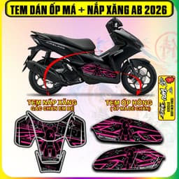 Tem Dán Nắp Xăng Và Ốp Má Ốp Hông AB 2026 BREBRICK  cực dẹp decal nhám 3 lớp 4