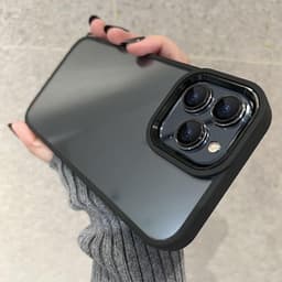 Ốp lưng trong suốt chống va đập không ố vàng bảo vệ ống kính kim loại cho iPhone 16 15 14 plus 13 12 11 pro max 2