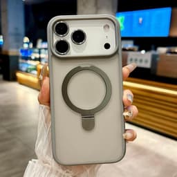 Ốp lưng điện thȯại chống vân tay mờ có chân đế cho iPhone 16 15 14 13 12 11 pro max 3