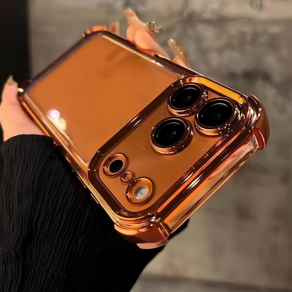 Ốp điện thȯại Tinh thể băng trong suốt chống sốc cho iphone 17 16 15 14 13 12 11 Pro max