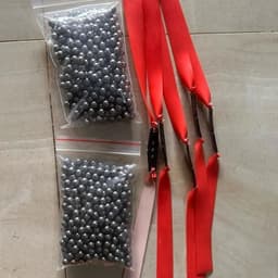 Combo 1kg bi+ 5 dây thun cao su kháng lực buộc sẵn da dài 15cm. Bi có nhiều loại 6.35mm, 7mm, 8mm 3