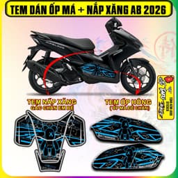 Tem Dán Nắp Xăng Và Ốp Má Ốp Hông AB 2026 BREBRICK  cực dẹp decal nhám 3 lớp 5