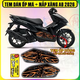 Tem Dán Ốp Má Ốp Hông AB 2026 BREBRICK  cực dẹp decal nhám 3 lớp 2