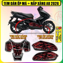 Tem Dán Nắp Xăng Và Ốp Má Ốp Hông AB 2026 BREBRICK  cực dẹp decal nhám 3 lớp 3