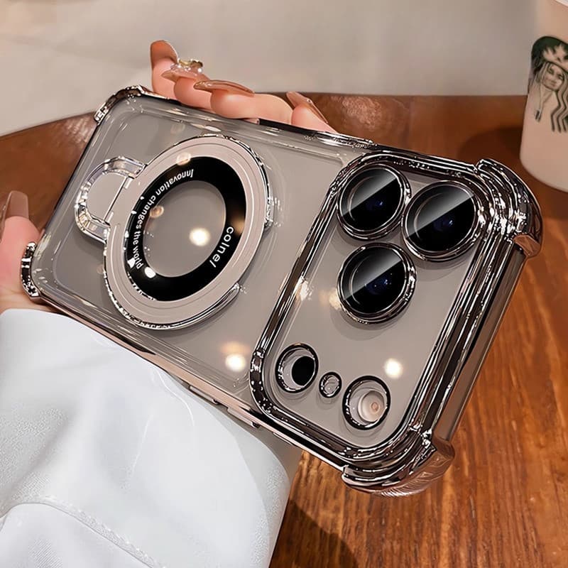 Ốp lưng điện thoại chống sốc và chống rơi bốn góc có giá đỡ từ tính cho iPhone 17 16 11 12 13 14 15 17 pro max