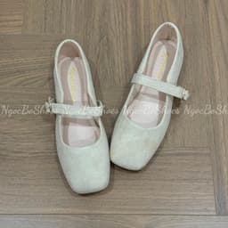 Giày Bệt Nữ - Giày Búp Bê Mary Jane Công Sở Nữ Chất Da Lộn Đơn Giản Thanh Lịch Dễ Phối Đồ Đi Chơi Đi Làm - N0032-Sona 3