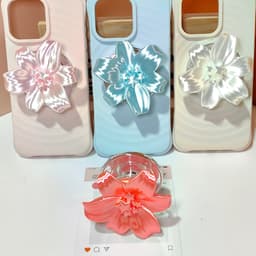 Từ Thu Hút Đế Điện Thoại Nữ Thời Trang Thanh Lịch 3D Hoa Thiết Kế Chân Đế Lụa Có Thể Gập Lại Chân Đế Chống Rơi PC Giá Đỡ 4