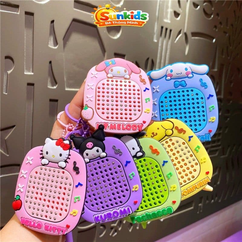Đồ Chơi Móc Khoá Bảng Vẽ Nam Châm, Móc Khoá Bi Thép - Móc Khoá Xếp Hình Số Treo Balo, Túi Xách Sunkids Sunkids