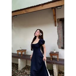 Đầm thời trang nữ cổ vuông phối ren tay ngắn phồng có mút, váy xòe duyên dáng xinh xắn cho nàng đi chơi đi tiệc 4