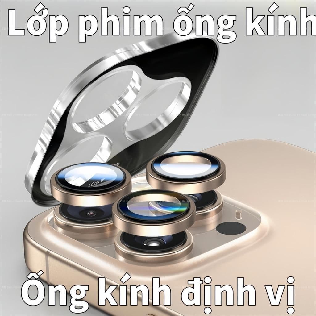 Kính cường lực bảo vệ Camera Cho iPhone 16 pro 15 14 plus 13 12 11 pro max ​​Lớp phim ống kính​​