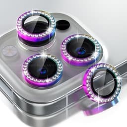 Kính bảo vệ cho camera ,Đính Đá Kim cươnġ lấp lánh cho iPhone 17 Air 16 15 14 Plus 13 12 11 16 pro max 8