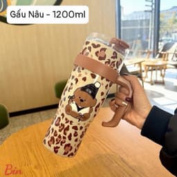 BÌNH GIỮ NHIỆT 1200ML họa tiết dễ thương Mẫu mới về cực xinh – tiện lợi cho mùa hè apin 4