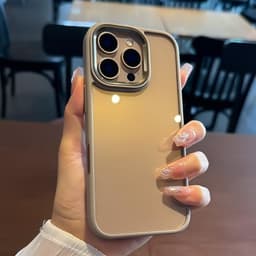 Ốp lưng trong suốt chống va đập không ố vàng bảo vệ ống kính kim loại cho iPhone 16 15 14 plus 13 12 11 pro max 7