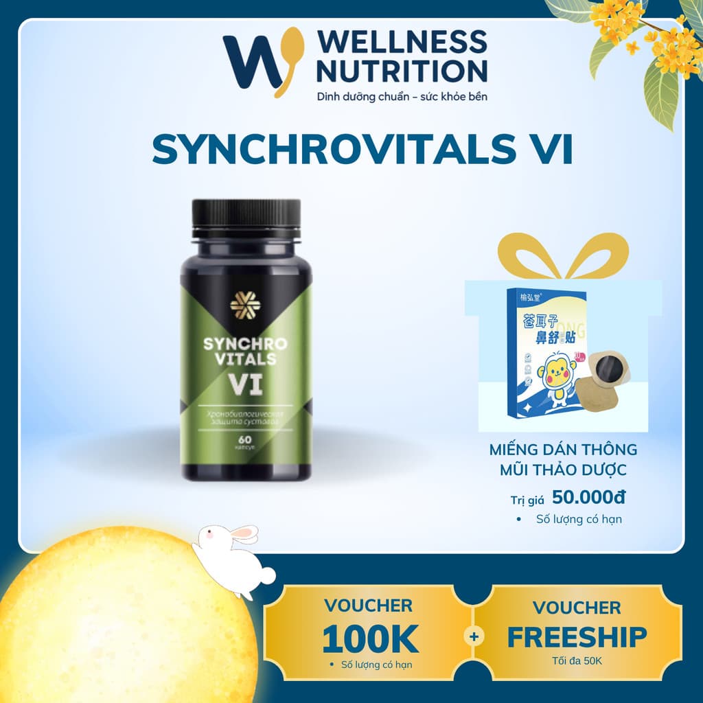 Thực phẩm Siberian Wellness Synchrovitals VI, hỗ trợ tăng tiết dịch nhầy khớp, tốt cho khớp
