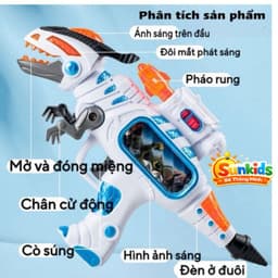 Khủng long rô bốt cầm tay có đèn có nhạc vui nhộn cho bé trai Shop SUNKIDS Sunkids 6
