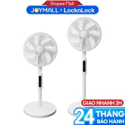 Quạt Cây Đứng LocknLock ENF166WHT 7 Cánh Đảo Gió Rộng, Hẹn Giờ, Kèm Điều Khiển Từ Xa, Chính Hãng - JoyMall 1