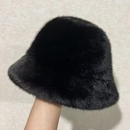 Mũ lông bucket trơn vành tròn siêu ấm, chất lông mềm mịn, nhẹ đầu, giữ form tốt. 6