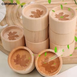 Máy khuếch tán tinh dầu COFORDOS, Họa tiết lá phong Gỗ thơm mở rộng bằng gỗ, Máy hít hương thơm dễ bay hơi thời trang để làm mới trang trí máy tính để bàn 1