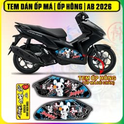 Tem Dán Ốp Má Ốp Hông AB 2026 BREBRICK  cực dẹp decal nhám 3 lớp 5