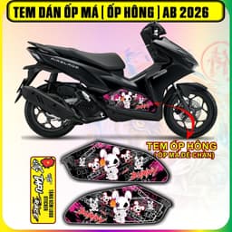 Tem Dán Ốp Má Ốp Hông AB 2026 BREBRICK  cực dẹp decal nhám 3 lớp 4