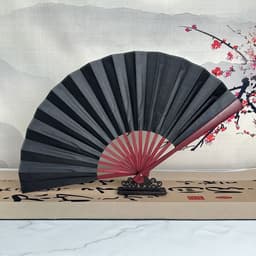 Quạt xếp nan 31cm trơn màu phụ kiện chụp ảnh cầm tay cổ trang 9