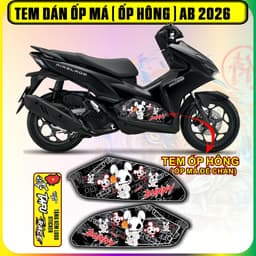 Tem Dán Ốp Má Ốp Hông AB 2026 BREBRICK  cực dẹp decal nhám 3 lớp 1