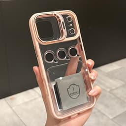 Ốp lưng bảo vệ trong suốt chống sốc Giá đỡ ống kính bằng hợp kim nhôm cho iPhone 16 11 12 13 14 15 16 pro max plus 4