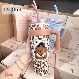 BÌNH GIỮ NHIỆT 1200ML họa tiết dễ thương Mẫu mới về cực xinh – tiện lợi cho mùa hè apin 8