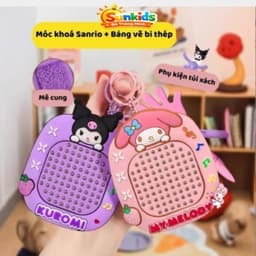 Đồ Chơi Móc Khoá Bảng Vẽ Nam Châm, Móc Khoá Bi Thép - Móc Khoá Xếp Hình Số Treo Balo, Túi Xách Sunkids Sunkids 2