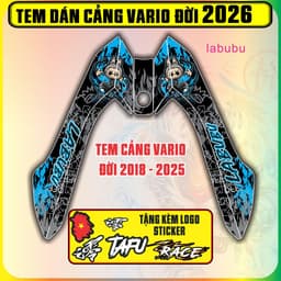 Tem Dán Cảng Xe Vario Đời 2026 Mẫu LABUBU Decal 3 Lớp Chống Nước 6