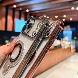 Ốp lưng điện thȯại chống sốc 4 góc tích hợp giá đỡ từ tính tương Cho iPhone 17 16 11 12 13 14 15 16 17 Pro max plus 8