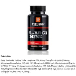 L arginine thực phẩm bảo vệ sức khỏe Fitness Catalyst. L-Arginine - 120 viên/lọ 3