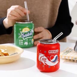 Ly cốc sứ uống nước thiết kế hình lon nước ngọt cực kỳ dễ thương, mang phong cách trẻ trung và hiện đại atnb 1
