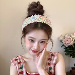 Hoa Ngọt Ngào Dệt Kim Tua Rua Ma Thuật Miếng Dán Cô Gái Tóc Gãy Phân Loại Miếng Dán Tóc Phụ Kiện 7