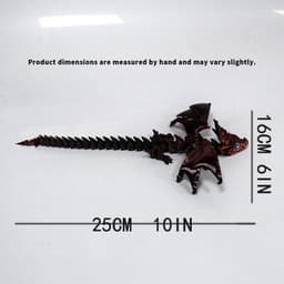 In 3D Sừng Lớn Rồng Bay 25cm Đồ Trang Trí Khớp Di Động Mô Phỏng Đồ Trang Trí Nhiều Màu Lựa Chọn Sáng Tạo Quà Tặng 2